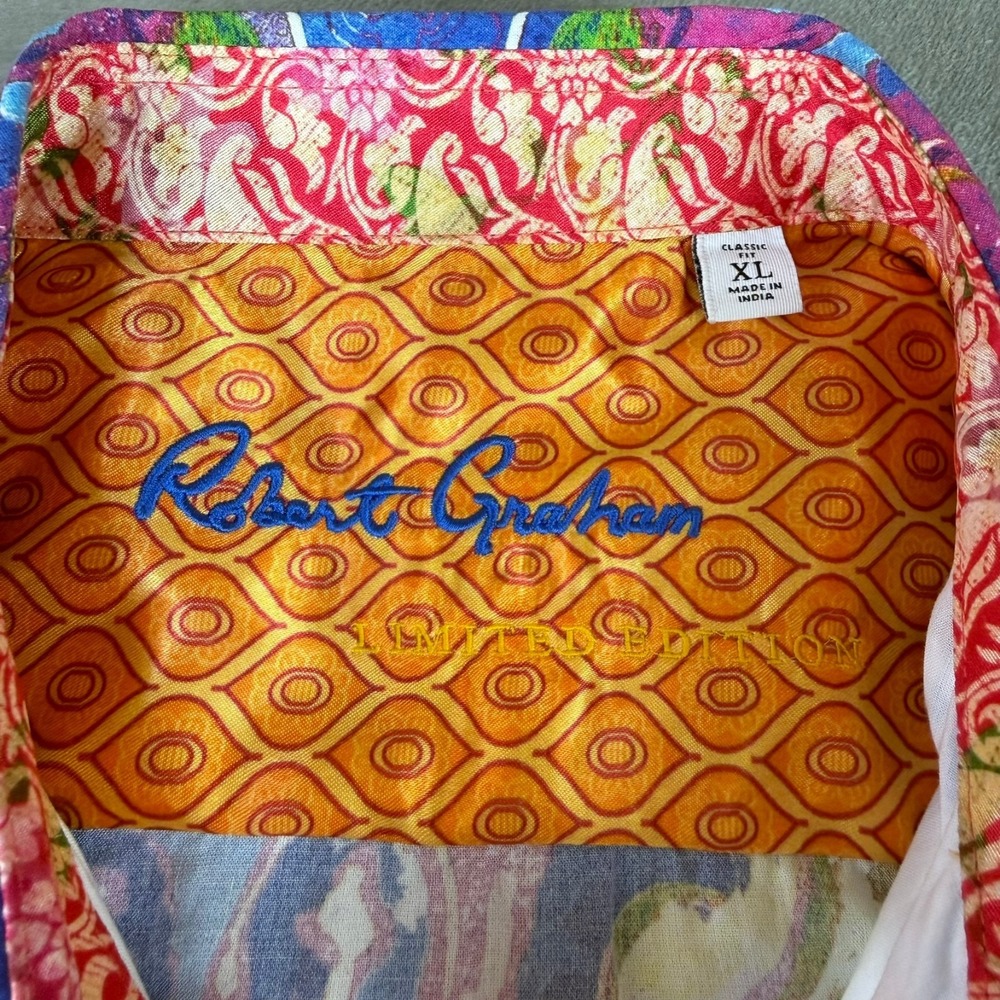Robert Graham Bead My Guest Limited Edition Shirt Men XL Classic Fit 15/428 NWOT - Picture 4 of 11